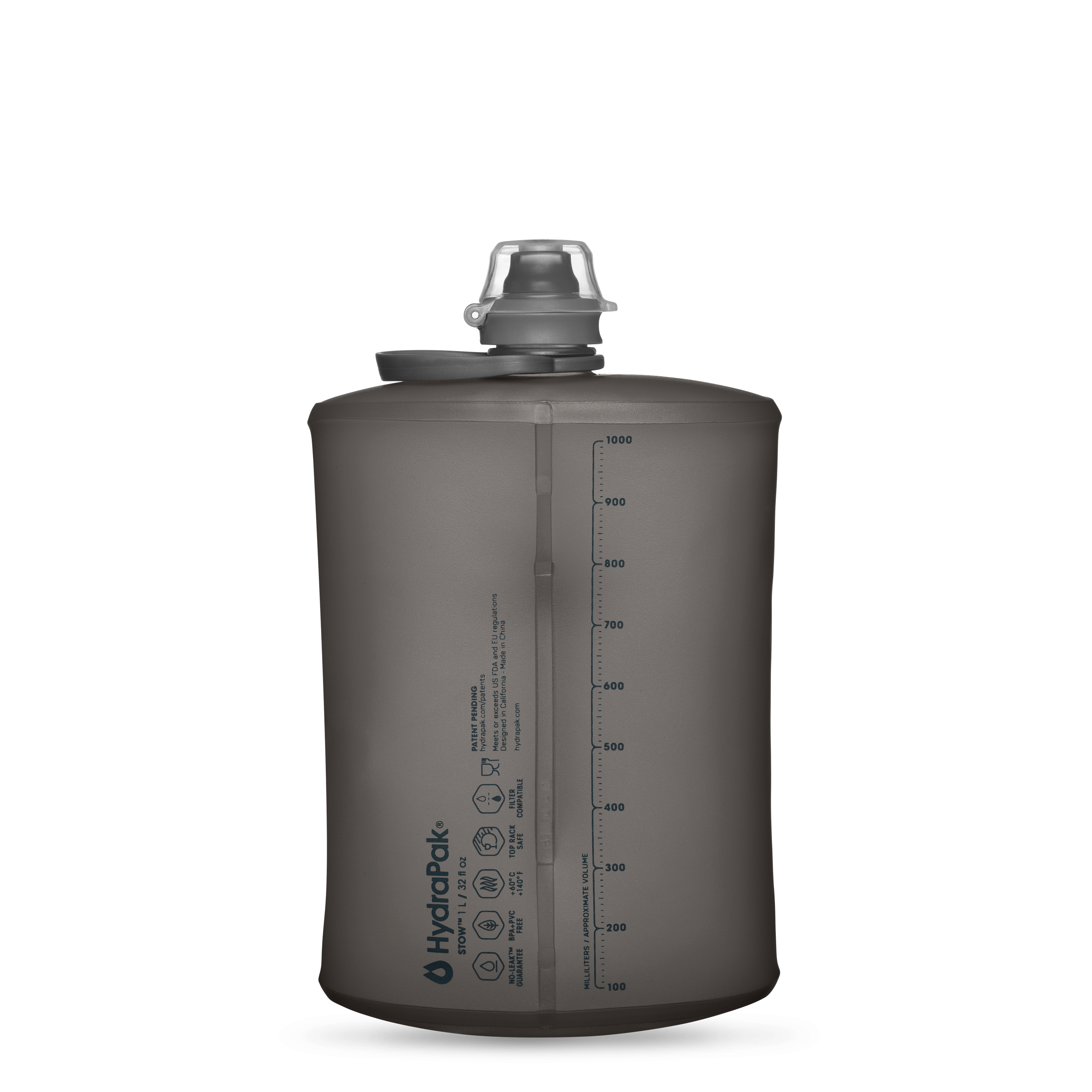Stow™ 1 liter Collapsible Water Bottle | HydraPak Stow™ 1 liter Collapsible Water Bottle | HydraPak